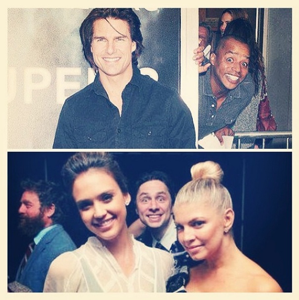 Colegii din același seria Faison și Zach Braff i-au premiul întâi la cele mai bune photobombs din 2013. PC: mymodernmet.com