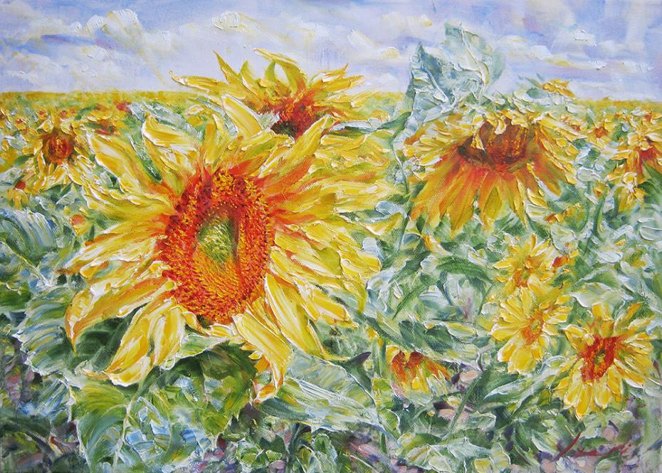 Sunflower/Oil on canvas/50 x 70cm/£1520