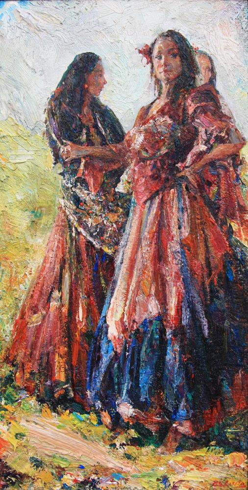 The Dancers/Oil on canvas/60 x 30cm/£1900