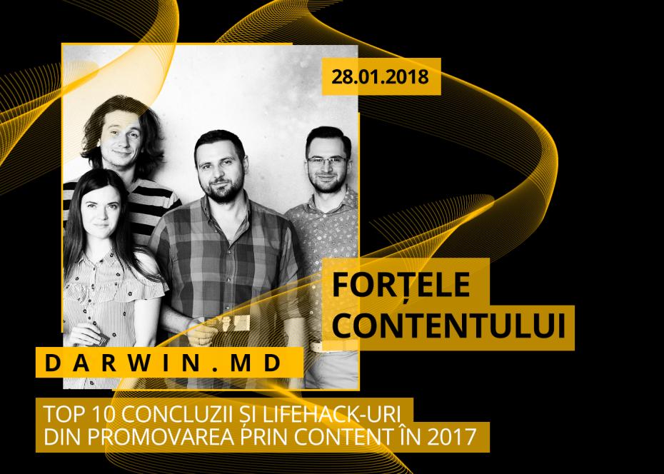 Darwin md, social media in culise, fortele contentului