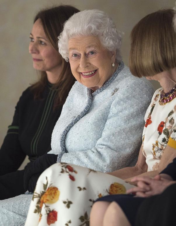 The Queen Visits London Fashion Week