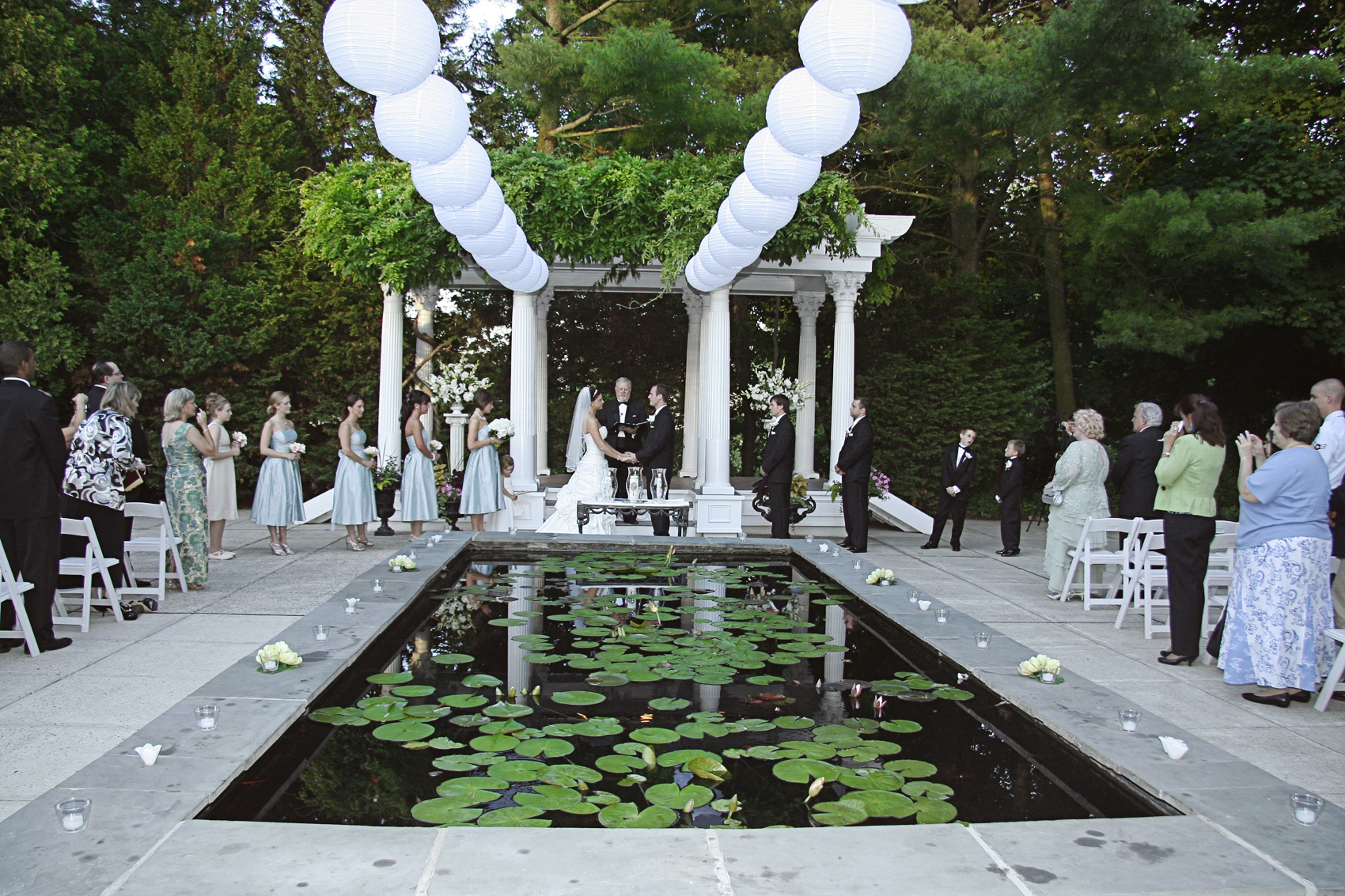 outdoor-wedding-ceremony-garden-lily-pads.original