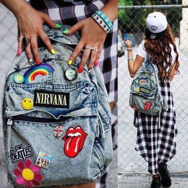 hjxdzs-l-610x610-bag-backpack-denim-nirvana-hipster-patches-blue