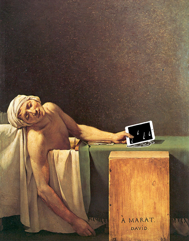 ”Moartea lui Marat” de Jacques-Louis David