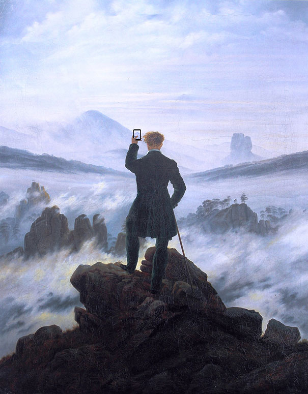 ”În căutare deasupra ceții” de Caspar David Friedrich