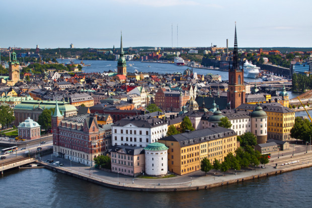 Classic view of Stockholm, Sweden