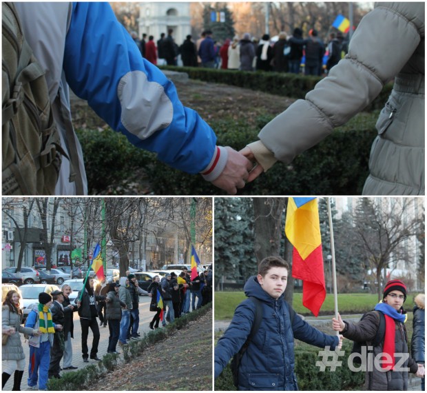 (foto) De 1 decembrie câteva mii de persoane au încercuit Guvernul de la Chișinău