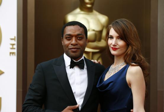 Ejiofor and his girlfriend Mercer arrive at the 86th Academy Awards in Hollywood