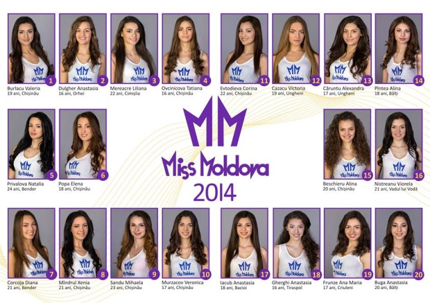 Participantele la Miss Moldova 2014