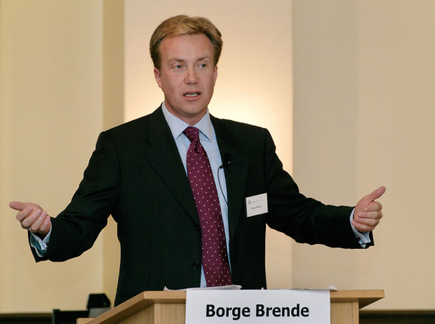 Borge Brende, Member of the Norwegian Storting, Oslo, Norwegen, bei seinem Referat ‘Energie und nachhaltige Entwicklung’.