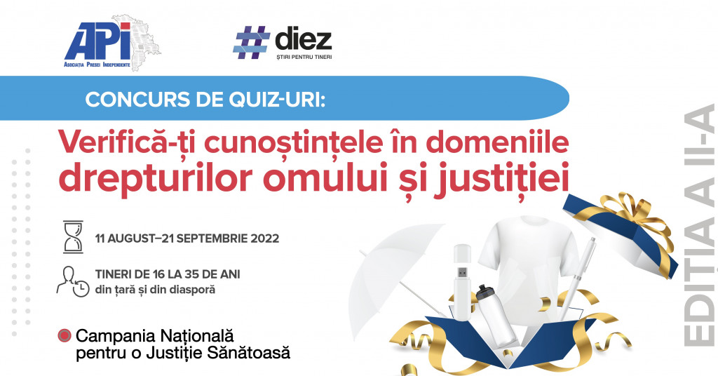 (quiz-uri) API și Diez.md îndeamnă tinerii să participe la un nou concurs de quiz-uri și să câștige premii