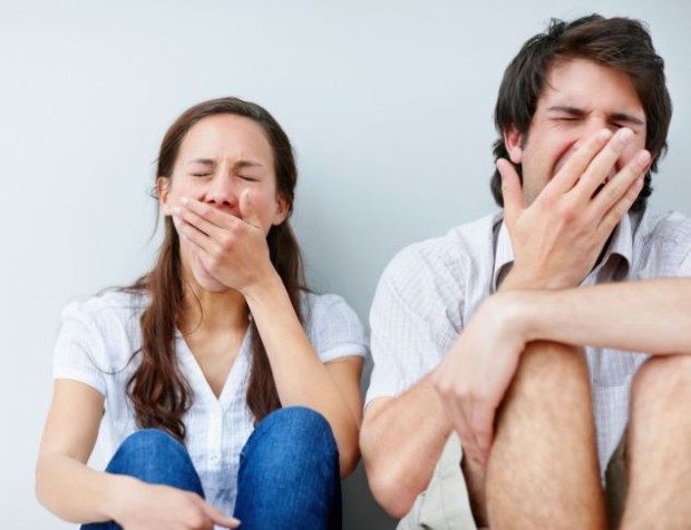 two people yawning. Image shot 2009. Exact date unknown.