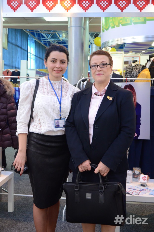 Preşedintele și Directorul Executiv al Asociaţiei Patronale din Industria Uşoară din Moldova, dna Alexandra Can și dra. Eliza Fratea