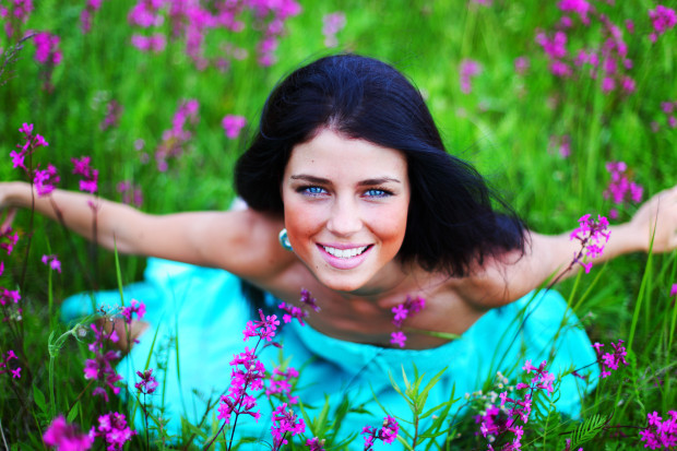 happy-woman-in-field