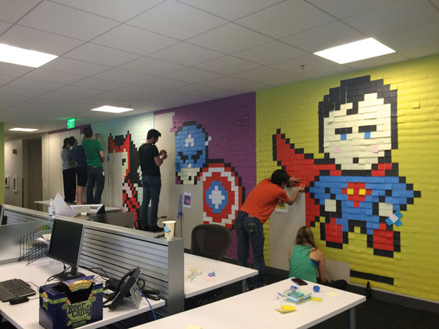 office-wall-post-it-art-superheroes-ben-brucker-11