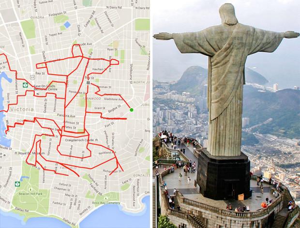 statuia din Rio, 25.8km, 1h,20min