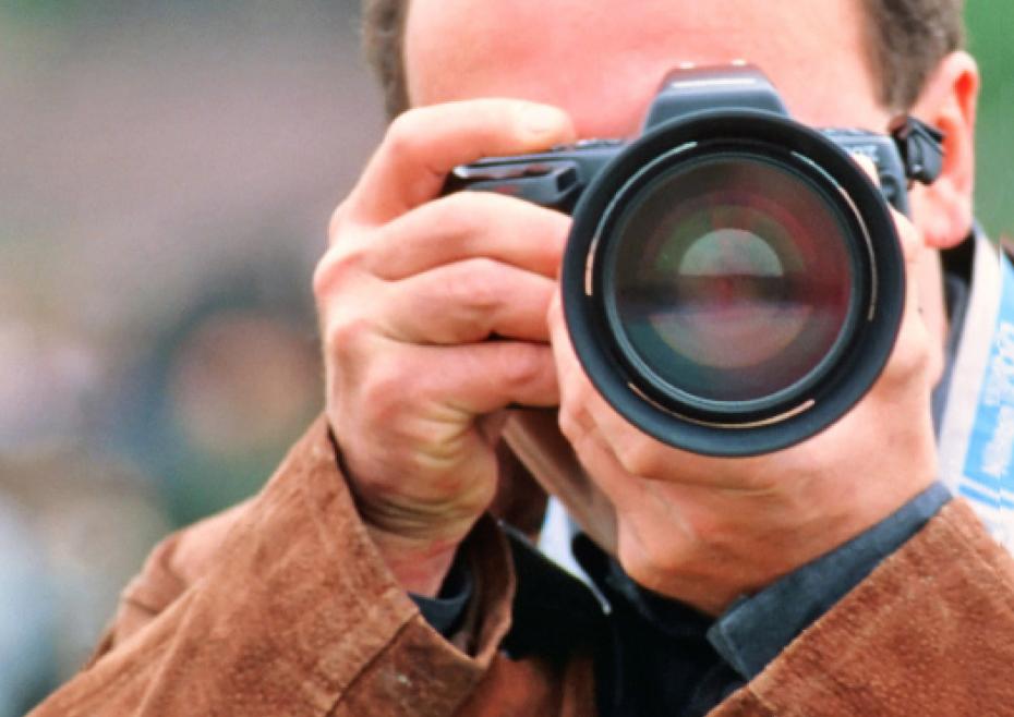 Journalist bei der Arbeit