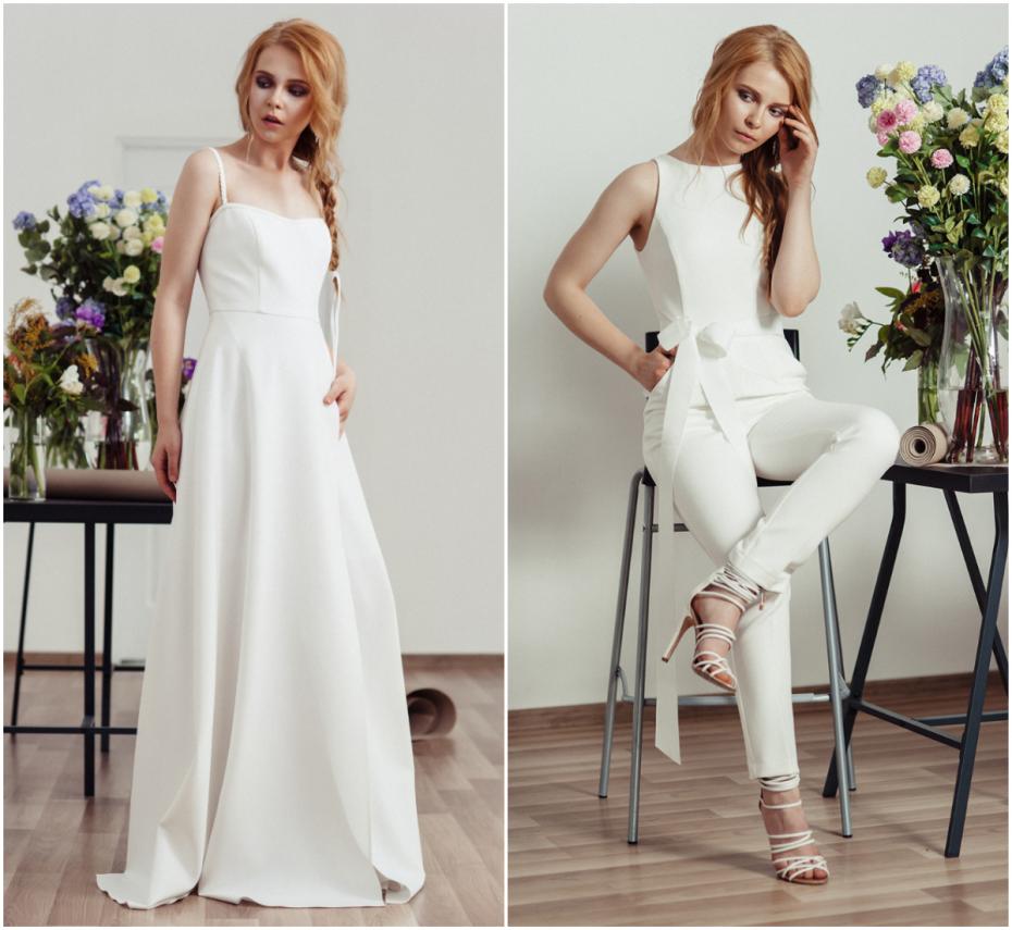 ERIN bridal gown and DEEA jumpsuit Photo Credit: iloveraquette.com 