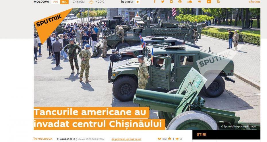 STOP FALS! Speculațiile presei ruse despre cum „tancurile NATO au invadat Chişinăul”