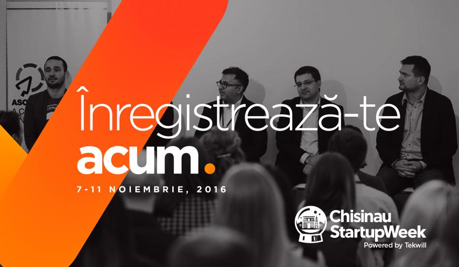 Nouă motive pentru care să vii la Chișinău Startup Week