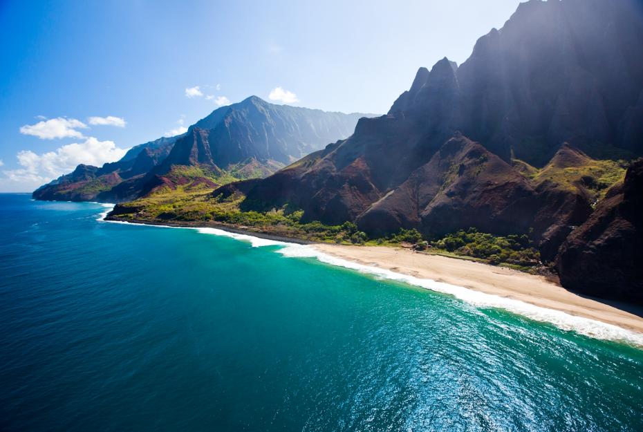 Long view of Napali coast