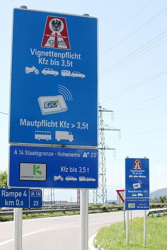 Indicator rutier de taxare în Austria. Photo Credit: www.kraoti.de 