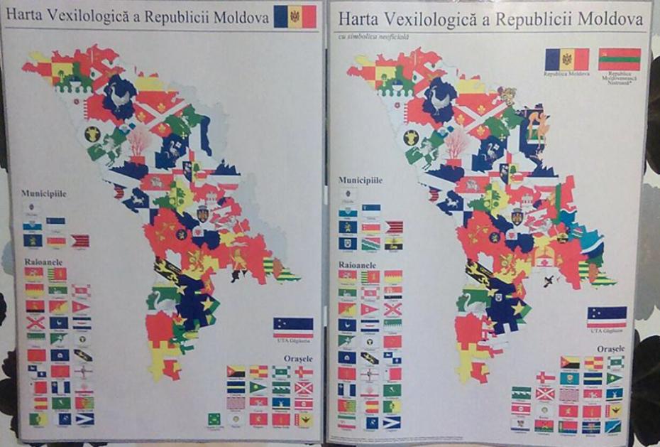 (foto) Steagurile fiecărui raion din Moldova adunate într-o hartă interactivă