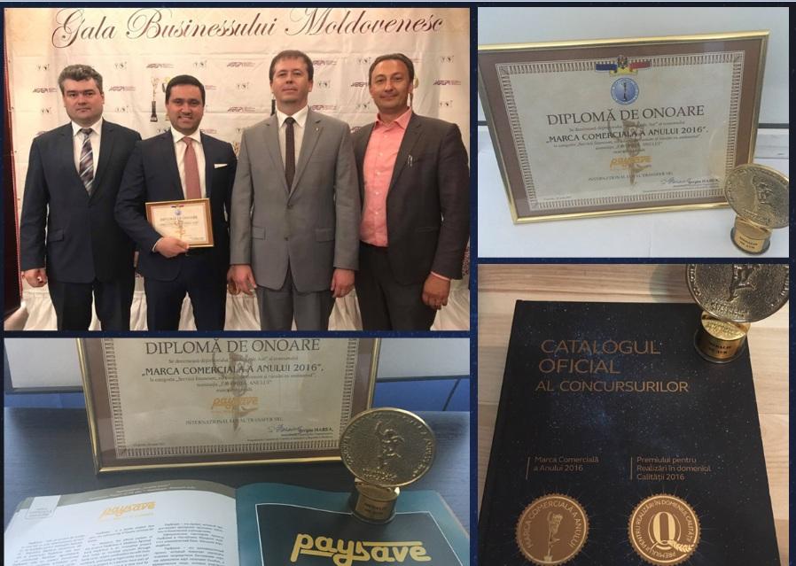 Gala Businessului Moldovenesc: Marca comerciala „Pay&Save” laureată medalia de aur