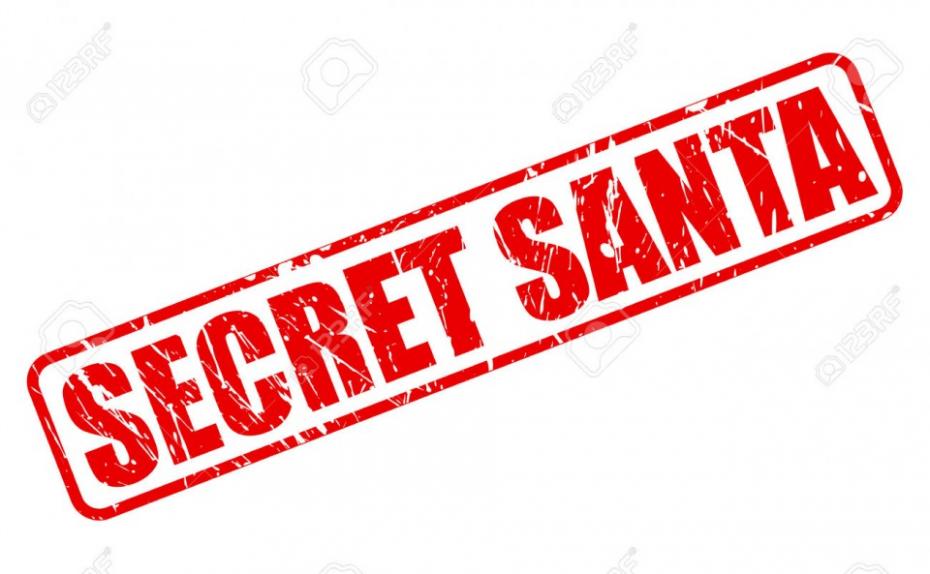 Secret santa red stamp