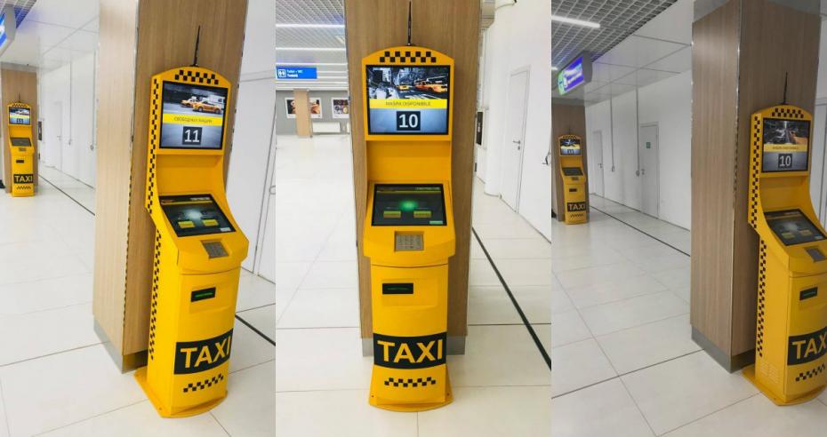 (foto) Businessul taximetriștilor de Aeroport, în pericol? Au fost instalate terminale de comandă electronică de taxi