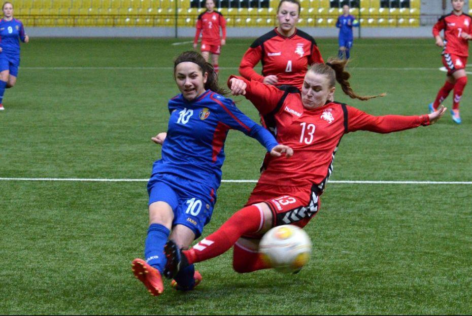 (foto, video) Selecționata feminină de fotbal a Moldovei a învins naționala Lituaniei cu scorul 3-1