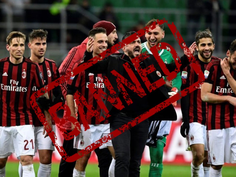 AC Milan a fost amendată și exclusă din cupele europene pentru o perioadă de doi ani. Care este motivul