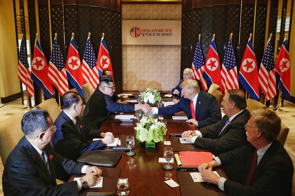 U.S. President Trump Meets North Korean Leader Kim Jong-un In Singapore