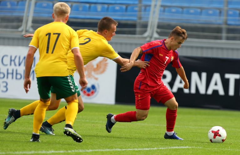 Naţionala Moldovei U-19 a învins echipa similară a Kazahstanului cu scorul final de 2-1