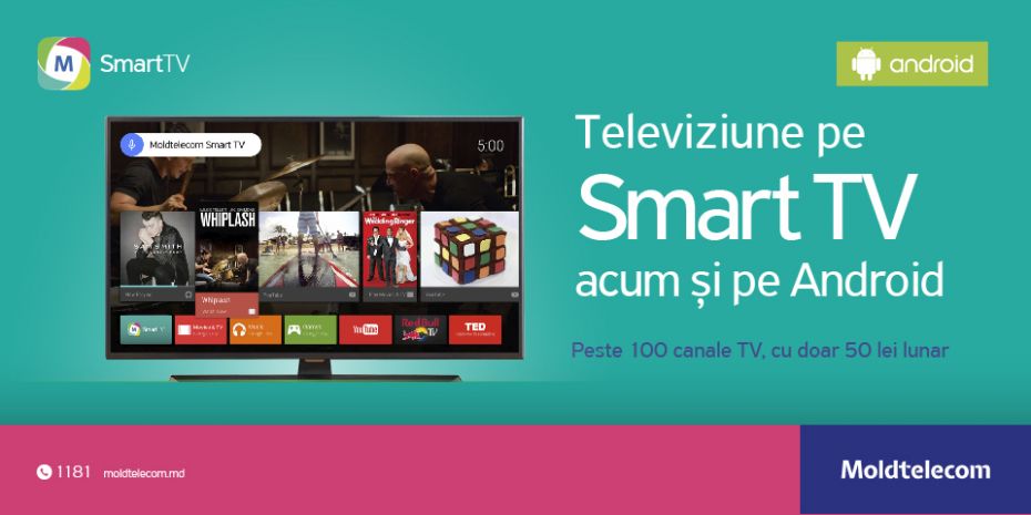 Posibilităţi noi în televiziune cu serviciul Moldtelecom SmartTV, acum şi pe Android