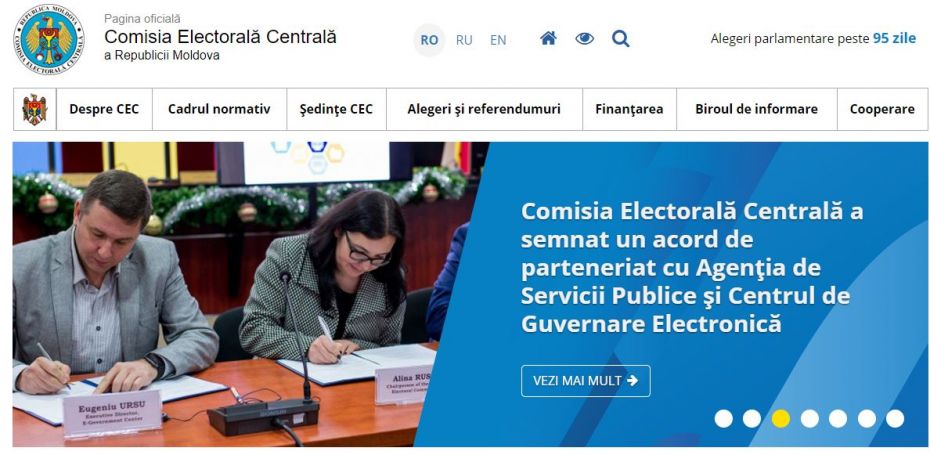 Comisia Electorală Centrală lansează o versiune nouă a paginii-web oficiale