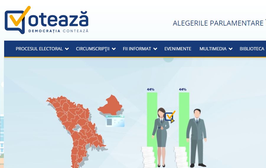 Comisia Electorală Centrală a lansat versiunea nouă a paginii web www.voteaza.md