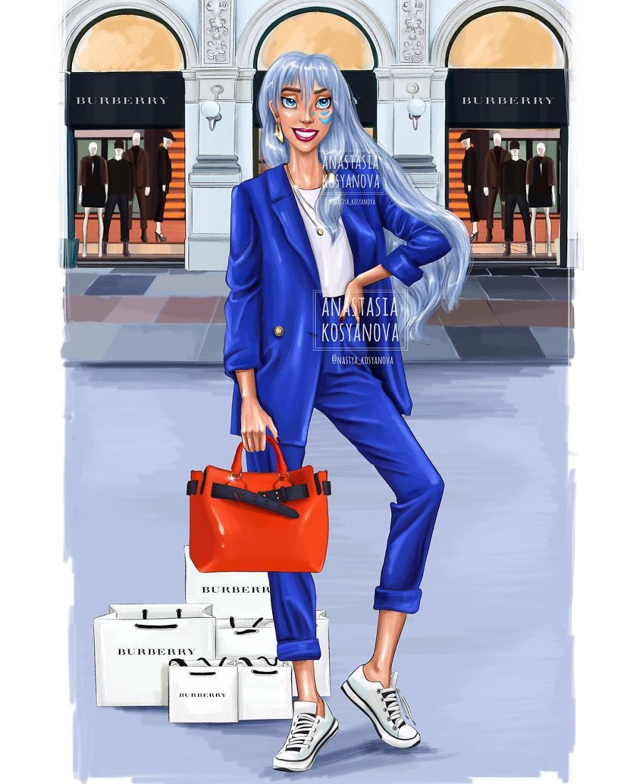 Russian-artist-turns-Disney-princesses-into-modern-fashionistas-5c3679cd06030__880