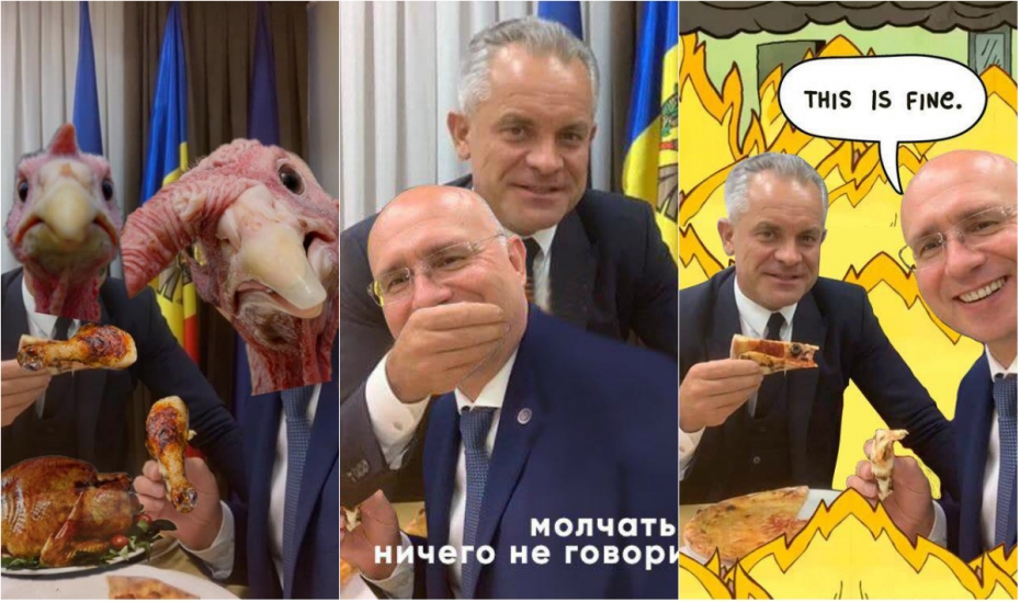 (foto) Cele mai gustoase și savuroase meme-uri de la cina echipei lui Plahotniuc și Filip