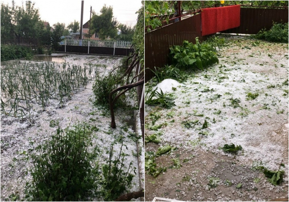 (foto) Ploaie cu grindină, de mărimea unui bob de mazăre, a căzut în sudul țării