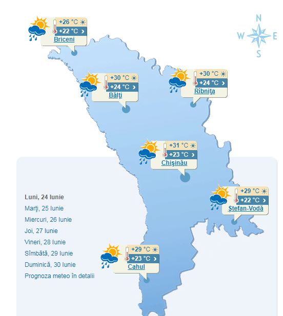 meteo 24 iunie