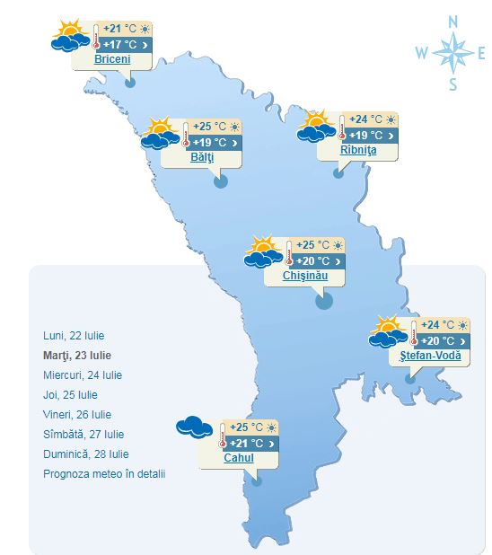 meteo 22 iulie 1