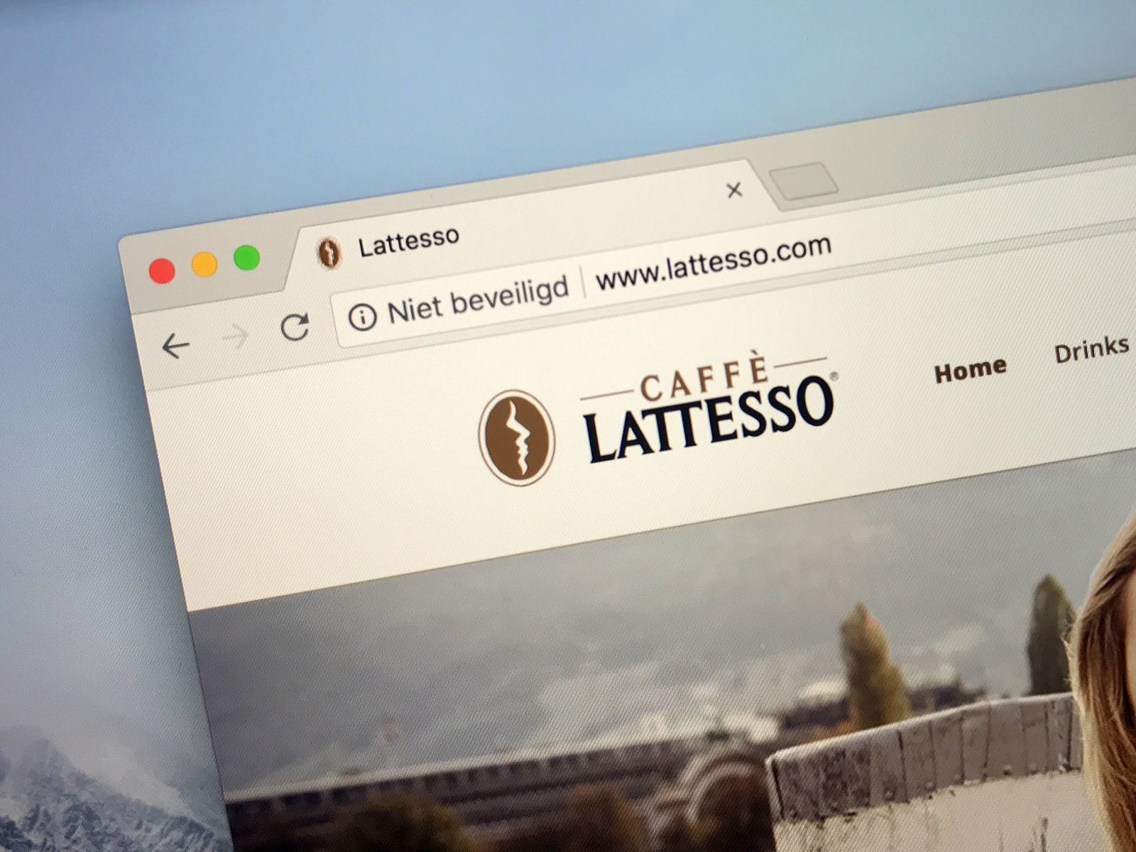 Amsterdam, the Netherlands - September 5, 2018: Website of Lattesso, a Swiss cold coffee manufacturer.