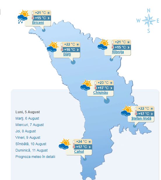 meteo 5 august