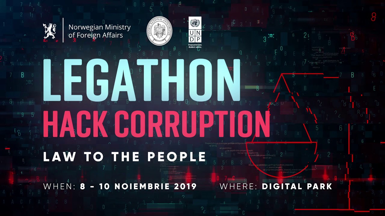 Mai ai patru zile pentru a te înregistra la LEGATHON: Hack Corruption. Law to the People