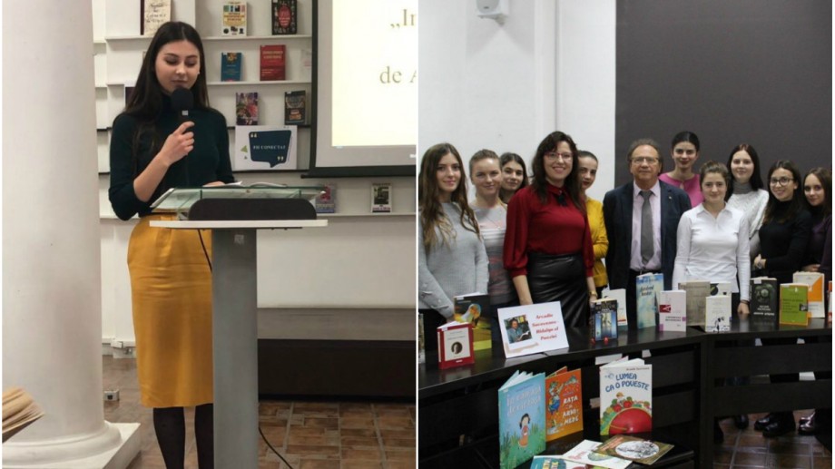 (foto) Seminar centrat pe creația lui Arcadie Suceaveanu. Zeci de oameni au venit să asculte interpretările studentelor de la litere