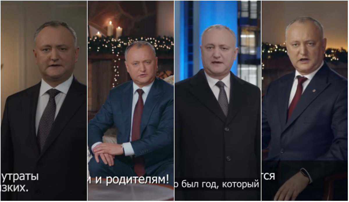 (video) Cum au arătat toate cele patru mesaje de felicitare de revelion ale lui Igor Dodon în calitate de președinte