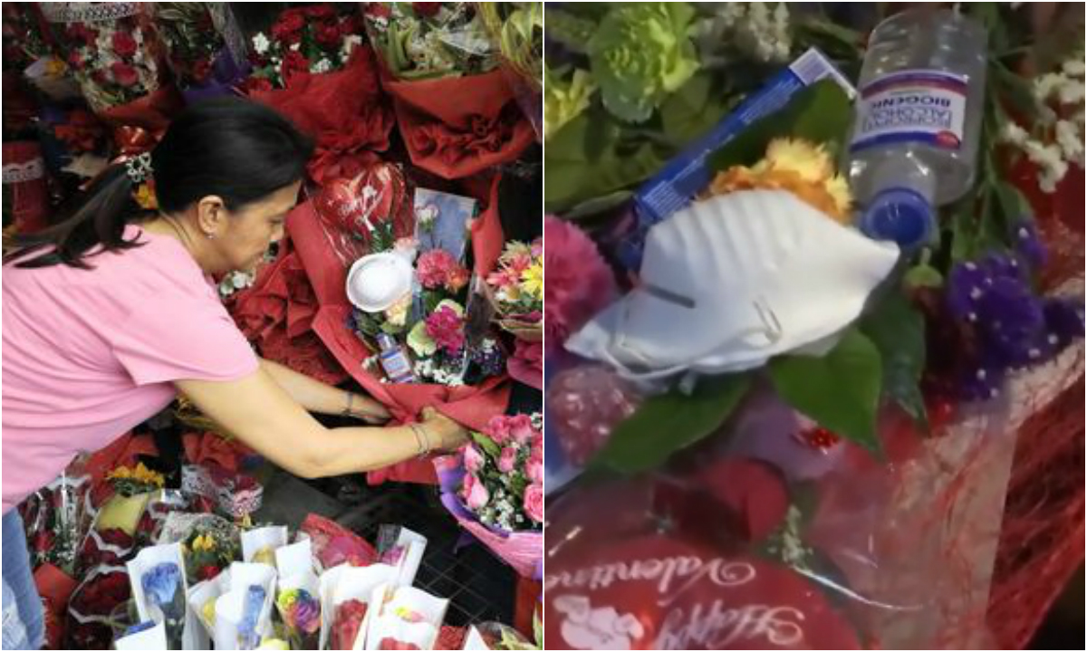 (video) „Doar dragostea trebuie să plutească în aer.” Ce conțin buchetele „anti-coronavirus” realizate de o floristă din Filipine