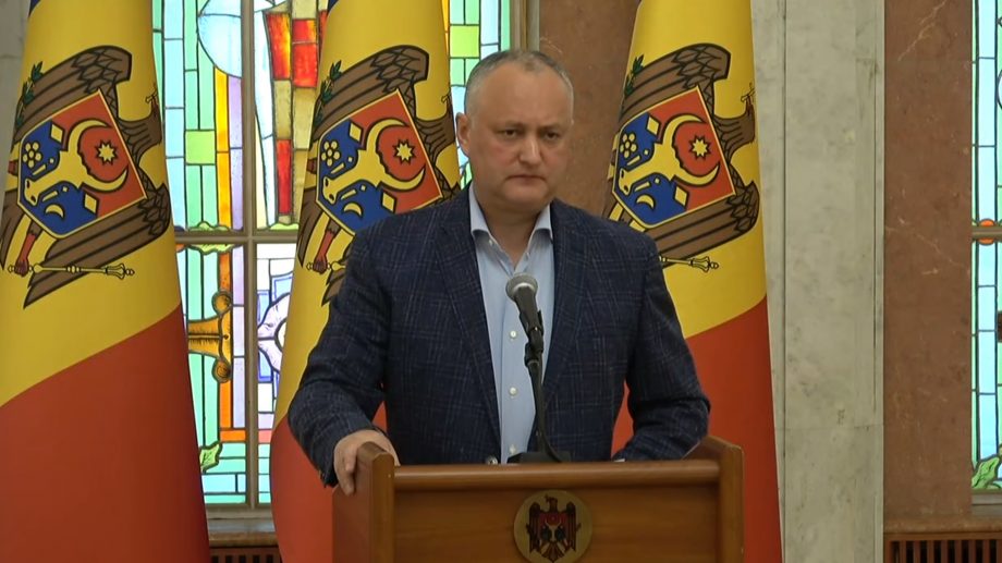 Igor Dodon propune moratoriu la discuțiile politice în societate pe timpul situației de urgență