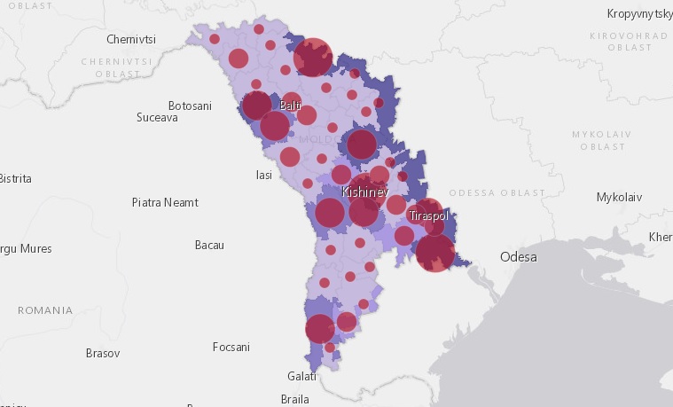 (harta) Din ce raioane sunt cele 1 712 de persoane infectate cu COVID-19 în Moldova